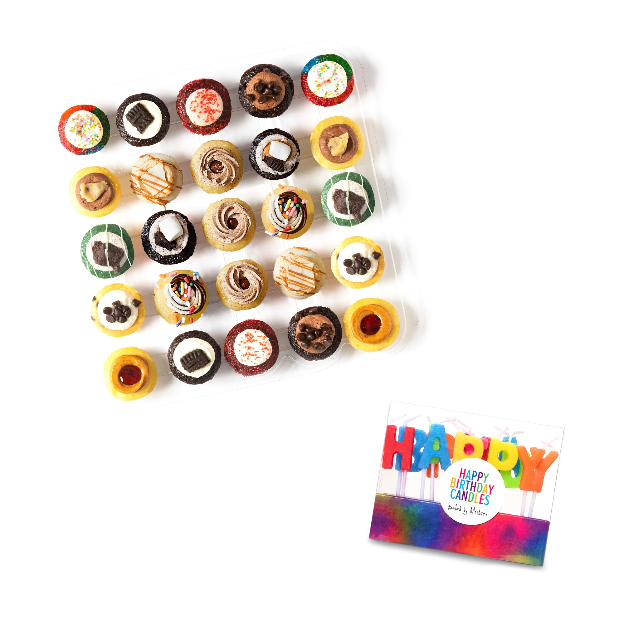 Happy Birthday Cupcakes 25-Pack & Candles