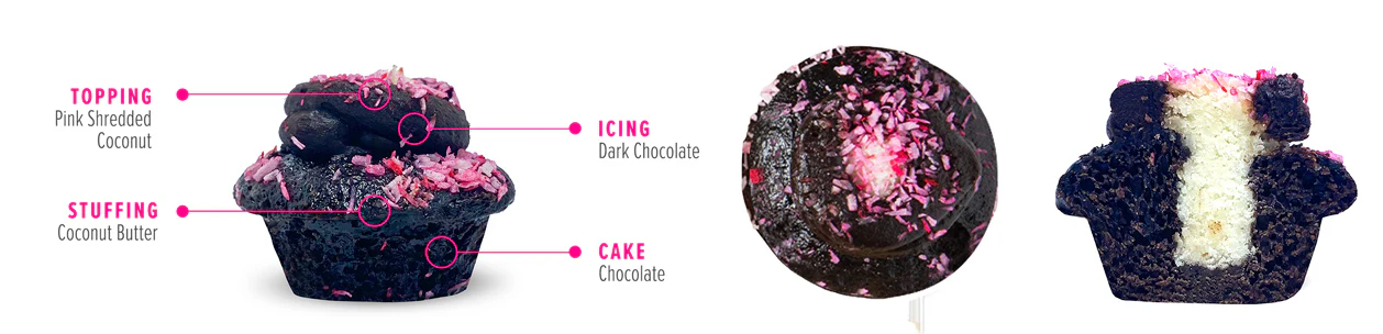 Vegan Dark Chocolate Coconut Cupcake - Image 6